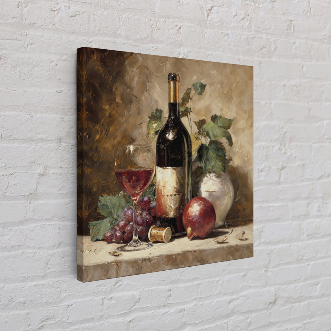 Red Wine Swirl Abstract Framed Canvas Print, Winery Art, Boho Decor, Winery Decor, Fine Art, Vineyard, Art Print, WIN-1x1-79