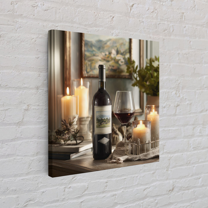 French Vineyard Hills Framed Canvas Print, Winery Art, Fine Art Print, Winery Decor, Fine Art, Vineyard, Wall Decor, Painting, WIN-1x1-80