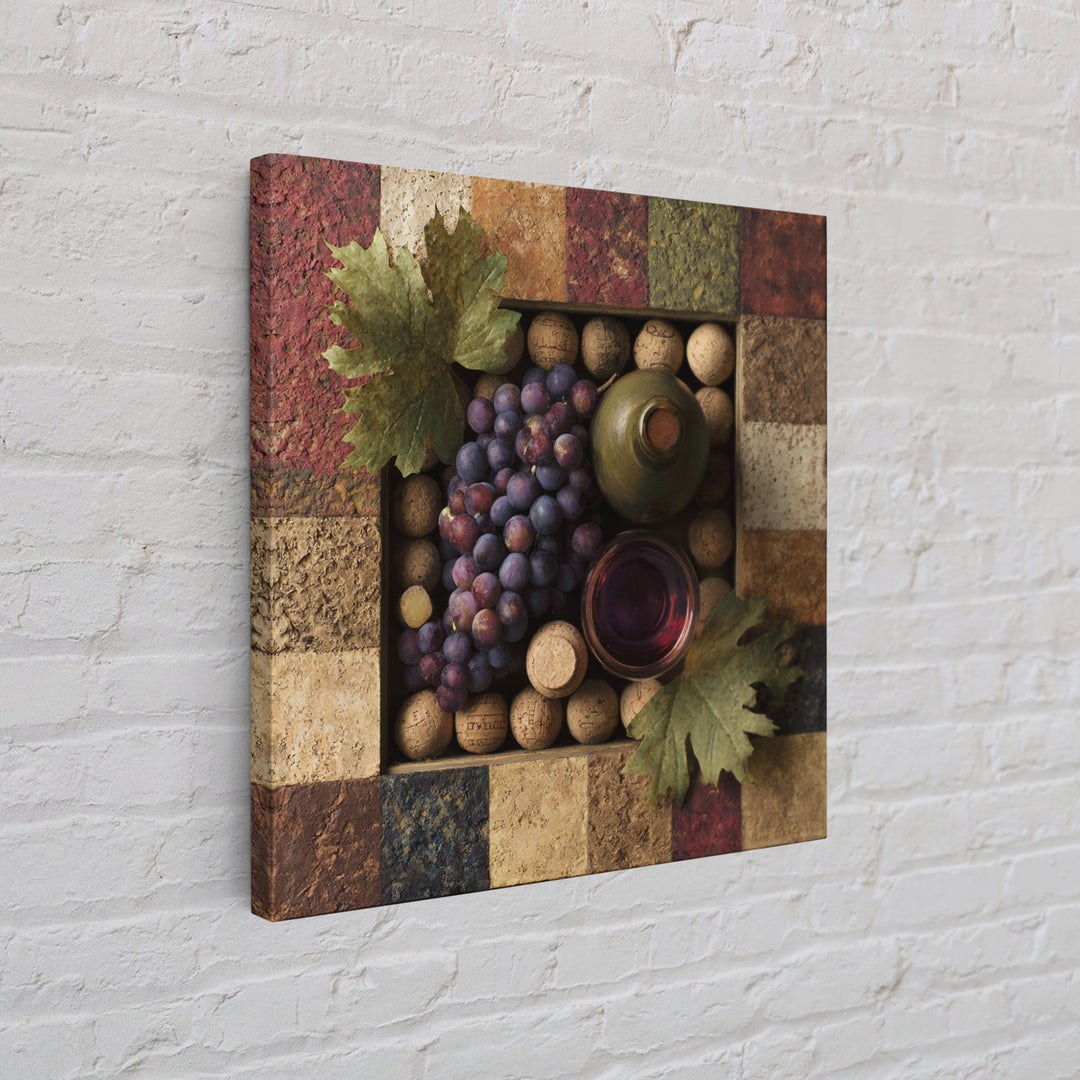 Corks Arranged as Geometric Pattern Canvas Print, Winery Art, Neutral Decor, Winery Decor, Fine Art, Vineyard, Home Decor, WIN-1x1-90