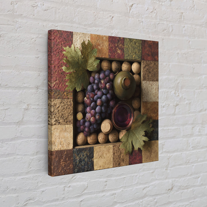 Corks Arranged as Geometric Pattern Canvas Print, Winery Art, Neutral Decor, Winery Decor, Fine Art, Vineyard, Home Decor, WIN-1x1-90
