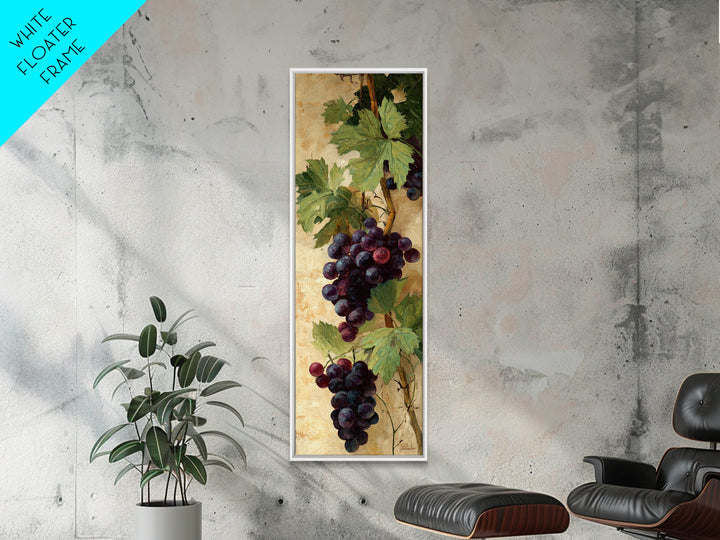 Tuscan Vineyard at Golden Hour Framed Canvas Print, Winery Art, Kitchen Decor, Winery Decor, Abstract Art, Vineyard, WIN-1x3-15