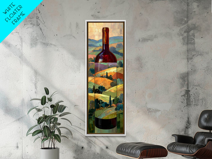 French Vineyard Hills Framed Canvas Print, Winery Art, Art, Winery Decor, Fine Art, Vineyard, Farmhouse Decor, Kitchen Art, WIN-1x3-20