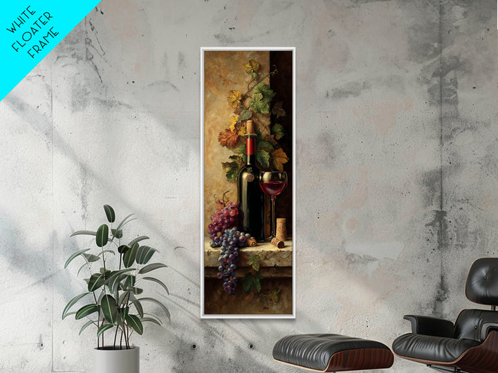 Wine Tasting Flight Rendered as Elegant Still Canvas Print, Winery Art, Bar Art, Winery Decor, Fine Art, Vineyard, WIN-1x3-22