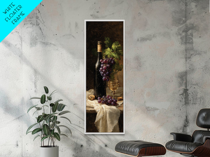 Champagne Grapes and White Linen Still Life Canvas Print, Winery Art, Matisse Print, Winery Decor, Abstract Art, Vineyard, WIN-1x3-41