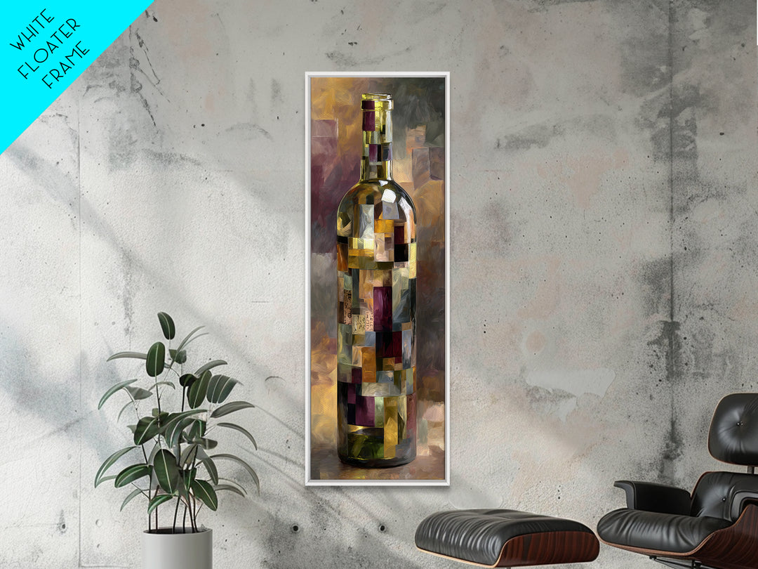 Corks Arranged as Geometric Pattern Framed Canvas Print, Winery Art, Travel Poster, Winery Decor, Abstract Art, Vineyard, WIN-1x3-54