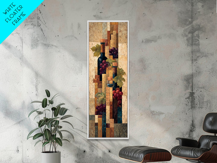 Corks Arranged as Geometric Pattern Canvas Print, Winery Art, Statement Artwork, Winery Decor, Abstract Art, Vineyard, WIN-1x3-78