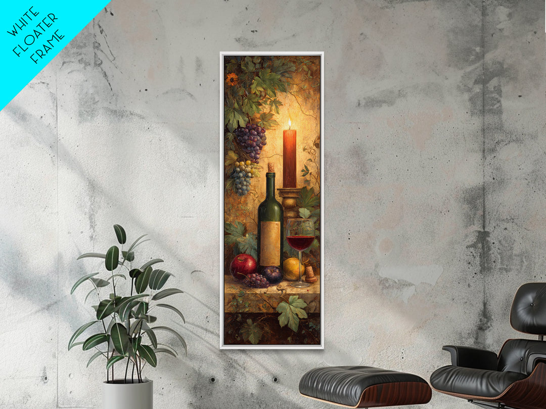 Italian Villa Vineyard Landscape Framed Canvas Print, Winery Art, Contemporary Art, Winery Decor, Fine Art, Vineyard, WIN-1x3-8