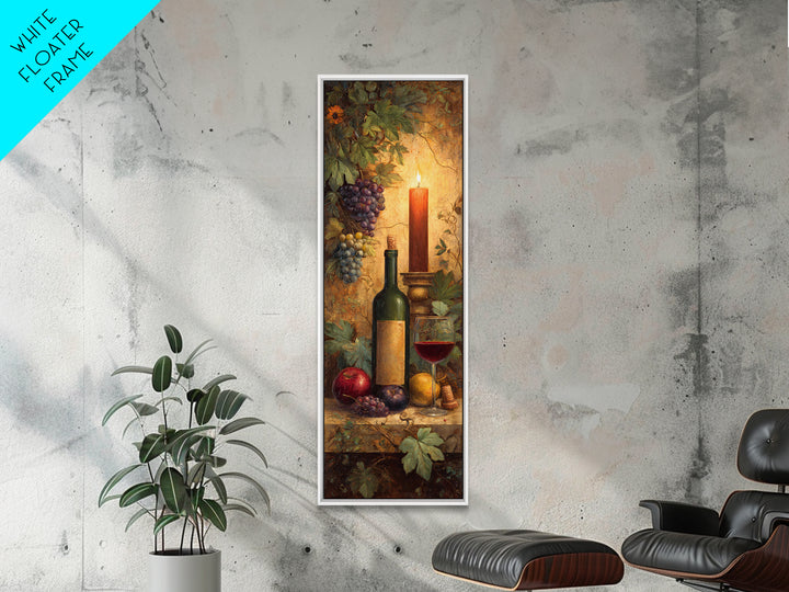 Italian Villa Vineyard Landscape Framed Canvas Print, Winery Art, Contemporary Art, Winery Decor, Fine Art, Vineyard, WIN-1x3-8