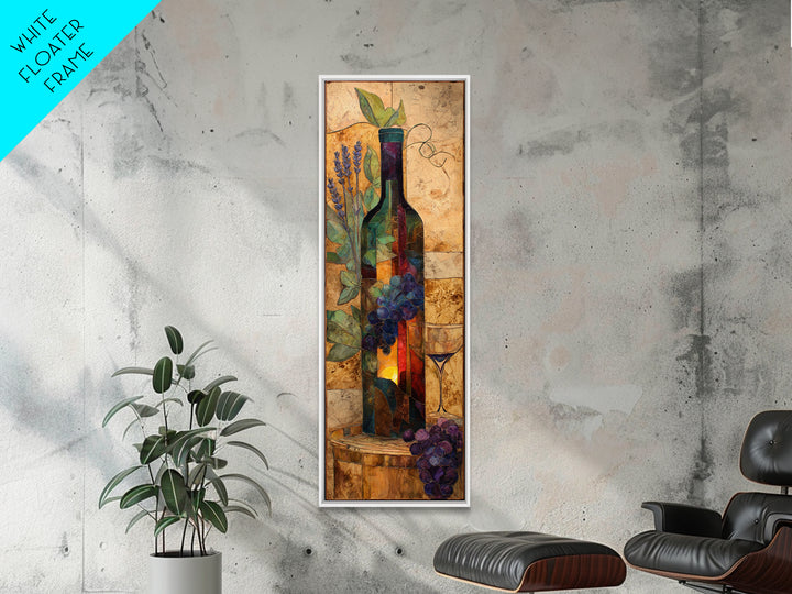 Wine Barrel with Lavender and Sunlight Canvas Print, Winery Art, Wall Art, Winery Decor, Oil Painting, Vineyard, WIN-1x3-90