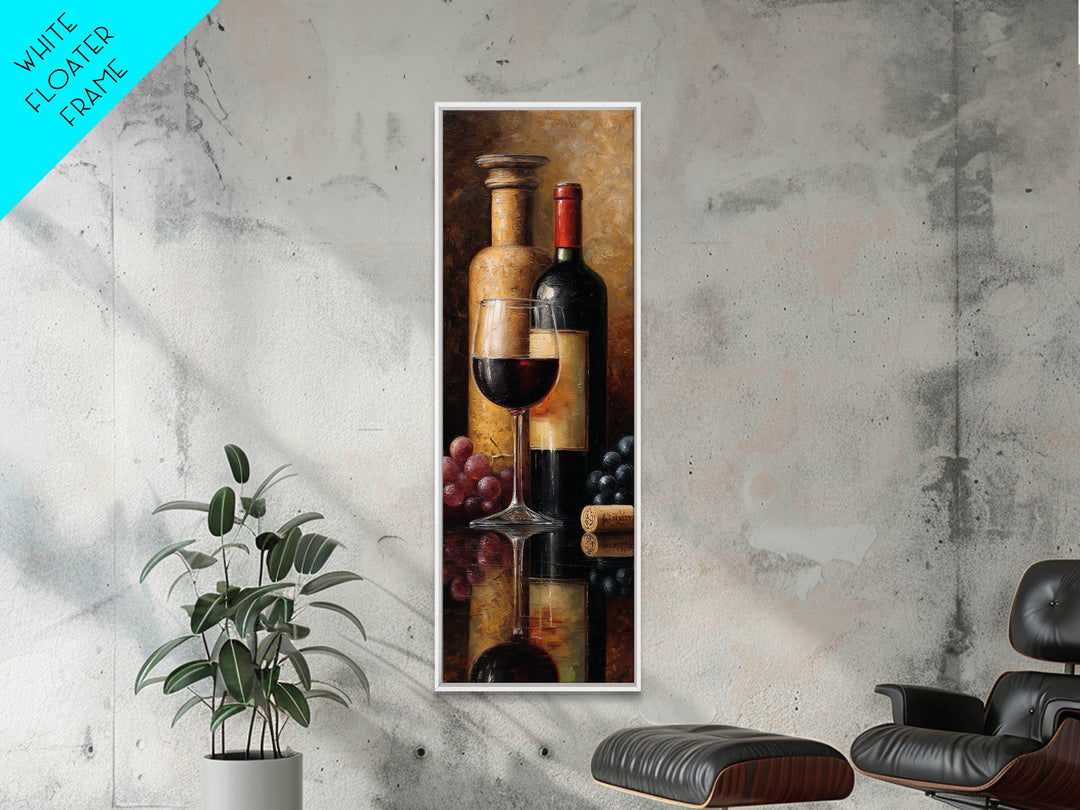 Wine Tasting Flight Rendered as Elegant Still Canvas Print, Winery Art, Room Decor, Winery Decor, Fine Art, Vineyard, WIN-1x3-94