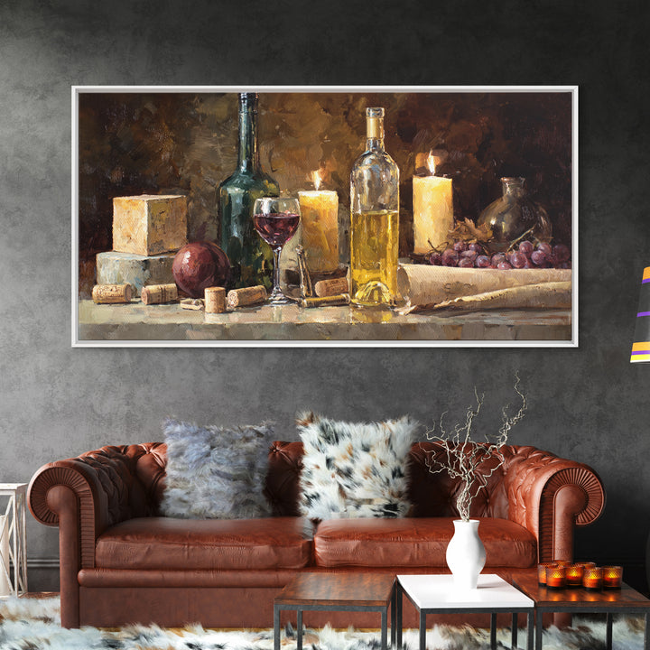 Corks Arranged as Geometric Pattern Framed Canvas Print, Winery Art, Luxury Decor, Winery Decor, Abstract Art, Vineyard, WIN-2x1-14