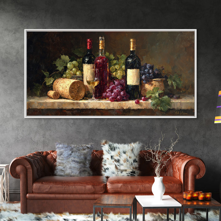Burgundy Abstract with Gold Accents Framed Canvas Print, Winery Art, Printable Wall Art, Winery Decor, Fine Art, Vineyard, WIN-2x1-43