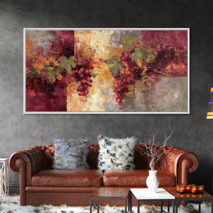 Red Wine Swirl Abstract Framed Canvas Print, Winery Art, Kitchen Art, Winery Decor, Abstract Art, Vineyard, Living Room Art, WIN-2x1-51