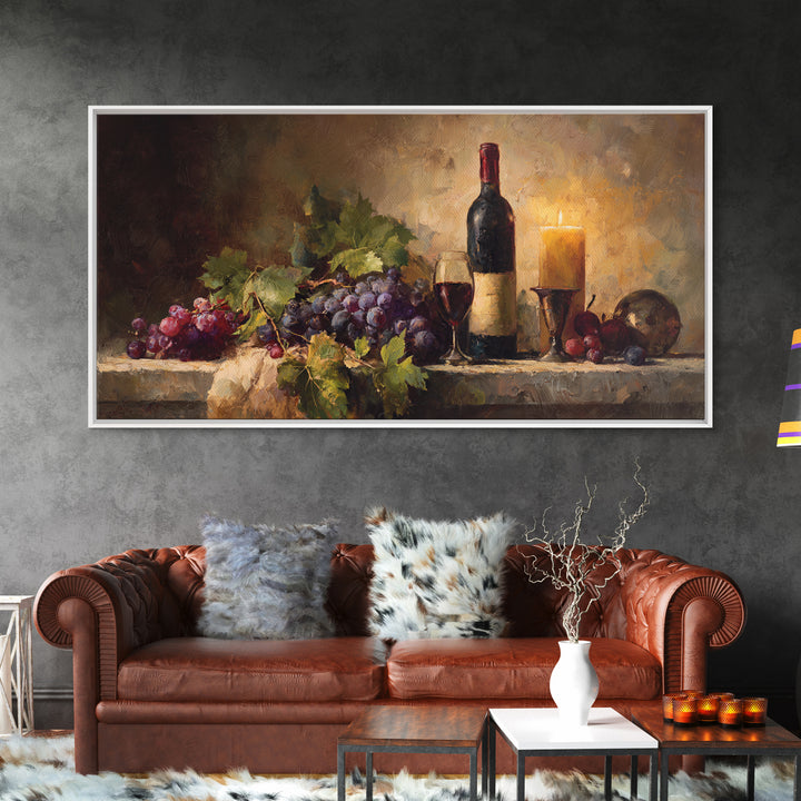 Tuscan Vineyard at Golden Hour Canvas Print, Winery Art, Landscape Art, Winery Decor, Abstract Art, Vineyard, Room Decor, WIN-2x1-71
