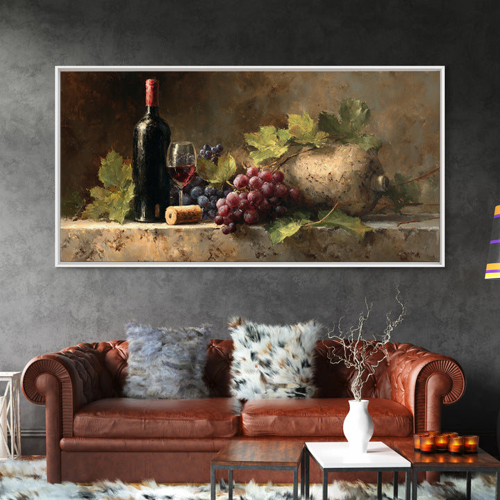 Wine Tasting Flight Rendered as Elegant Still Canvas Print, Winery Art, Painting, Winery Decor, Vineyard, Living Room Decor, WIN-2x1-78
