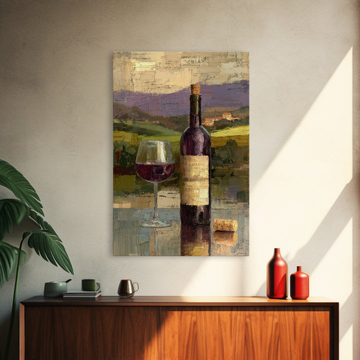 French Vineyard Hills Canvas Print, Winery Art, Gallery Decor, Winery Decor, Fine Art, Vineyard, Wall Art, Home Decor, WIN-2x3-16