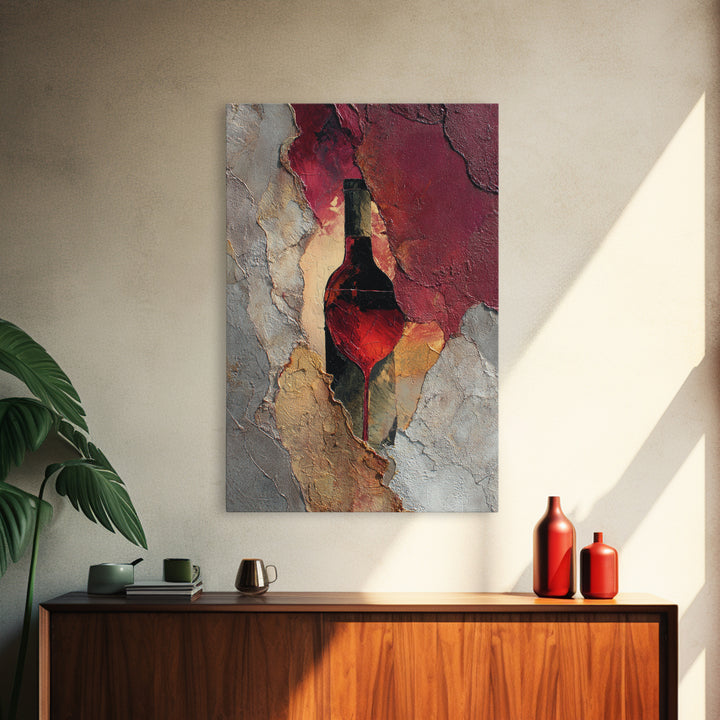 Red Wine Swirl Abstract Canvas Print, Winery Art, Wall Hanging, Winery Decor, Abstract Art, Vineyard, Preppy Wall Art, WIN-2x3-39