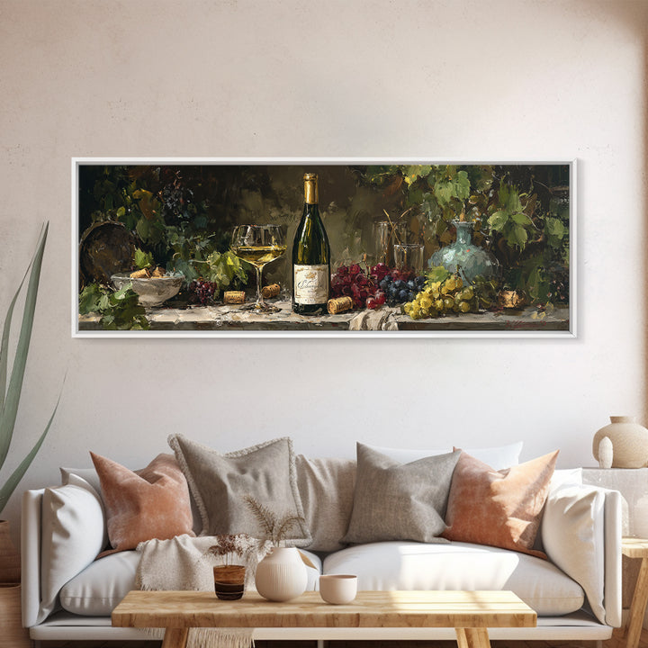 Corks Arranged as Geometric Pattern Framed Canvas Print, Winery Art, Print, Winery Decor, Abstract Art, Vineyard, WIN-3x1-10