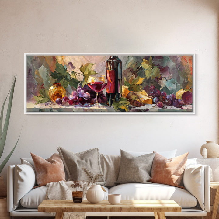 Red Wine Swirl Abstract Framed Canvas Print, Winery Art, Room Decor, Winery Decor, Abstract Art, Vineyard, Printable Wall Art, WIN-3x1-23
