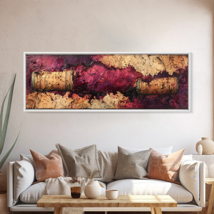 Red Wine Swirl Abstract Framed Canvas Print, Winery Art, Art Print, Winery Decor, Fine Art, Vineyard, Watercolor Painting, WIN-3x1-47