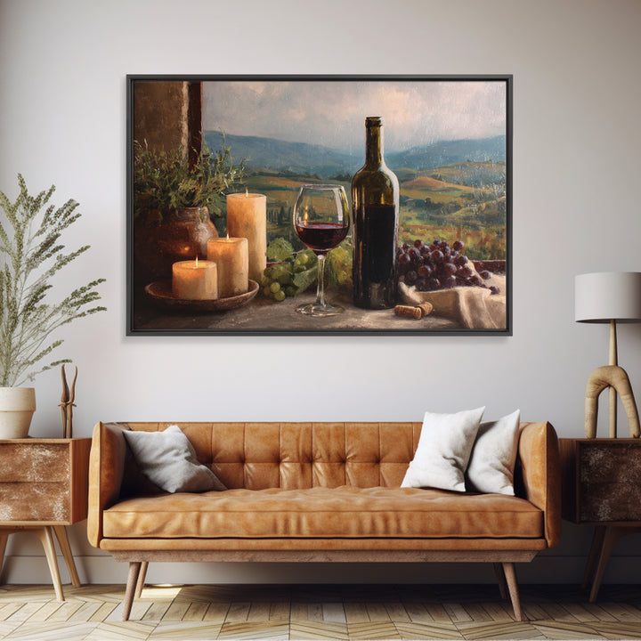 French Vineyard Hills Canvas Print, Winery Art, Preppy Wall Art, Winery Decor, Fine Art, Vineyard, Statement Artwork, WIN-3x2-12