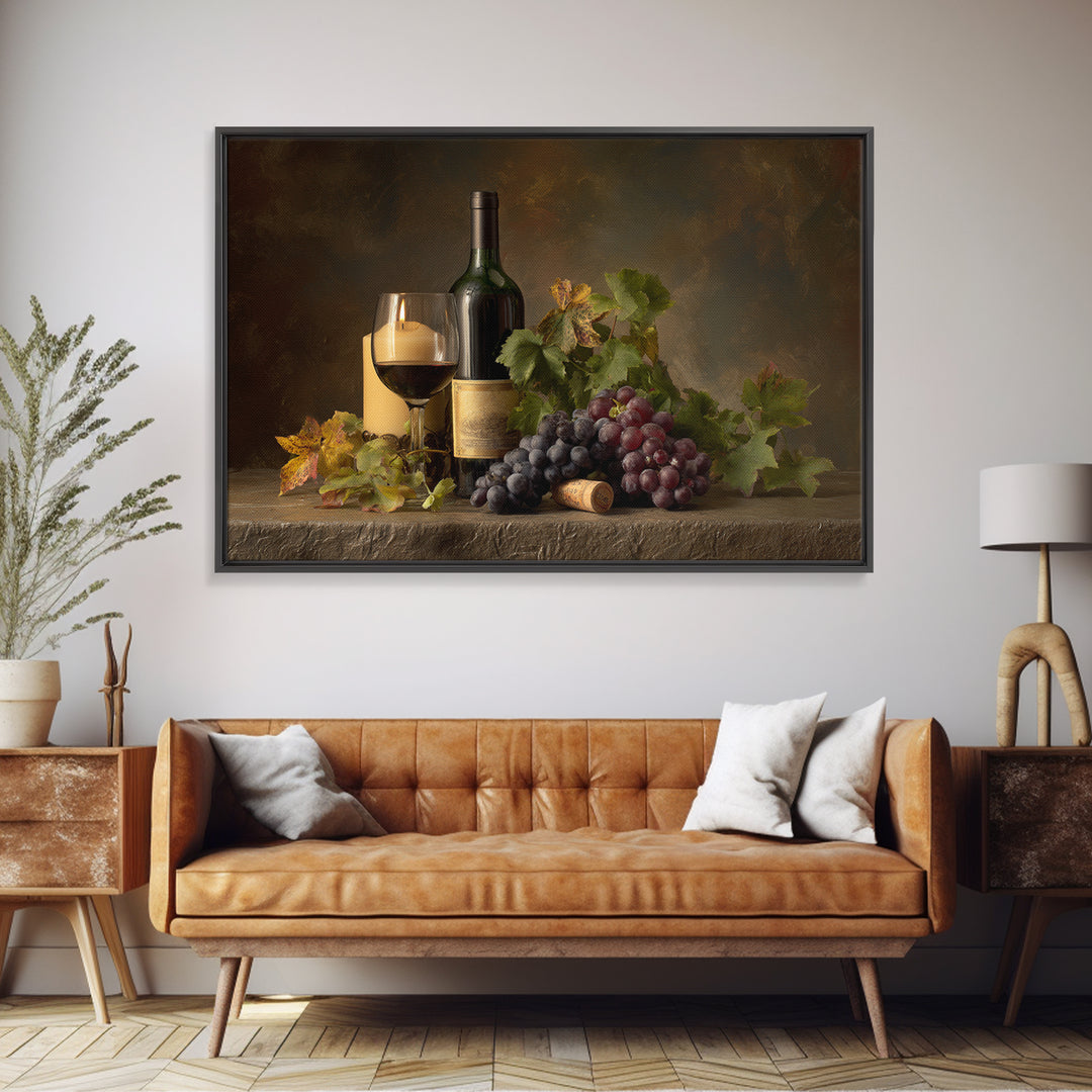 Wine Tasting Flight Rendered as Elegant Still Canvas Print, Winery Art, Wall Art Print, Winery Decor, Fine Art, Vineyard, WIN-3x2-62