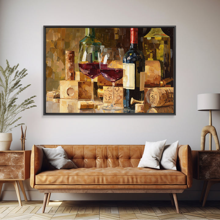 Corks Arranged as Geometric Pattern Canvas Print, Winery Art, Landscape Art, Winery Decor, Fine Art, Vineyard, Room Decor, WIN-3x2-94