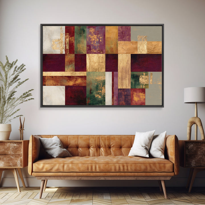 Burgundy Abstract with Gold Accents Framed Canvas Print, Winery Art, Artwork, Winery Decor, Abstract Art, Vineyard, Bar Decor, WIN-3x2-99
