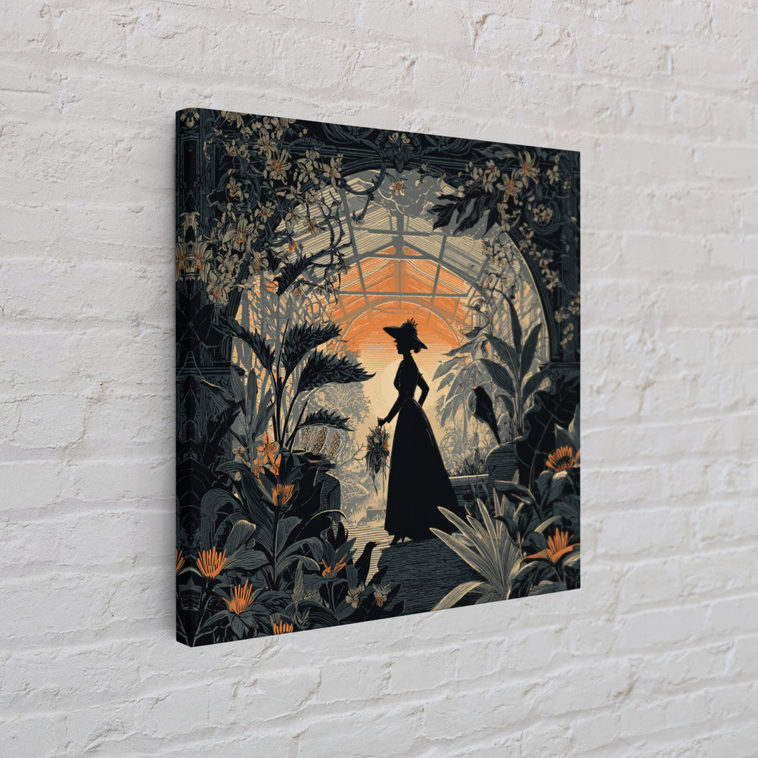 The Witch Queen Greenhouse - Icon Portrait, Halloween Wall Art, Square Wall Art, Framed Canvas Print, Halloween Home Decor, Gothic Wall Art