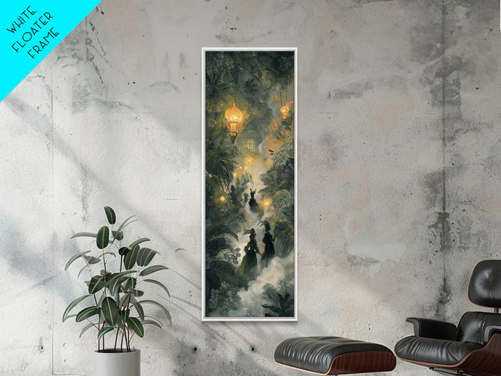 The Witch Queen Greenhouse - Procession Scene, Occult Wall Decor, Tall Narrow Wall Art, Canvas Print, Halloween Home Decor, Gothic Wall Art