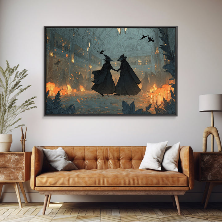 The Raven-Masked Ballroom - Procession Scene, Dark Fantasy Wall Art, Landscape Wall Art, Canvas Print, Halloween Home Decor, Gothic Wall Art