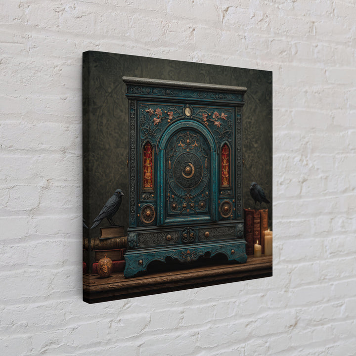 The Witch Astronomical Cabinet - Icon Portrait, Gothic Home Decor, Square Wall Art, Canvas Print, Halloween Home Decor, Gothic Wall Art