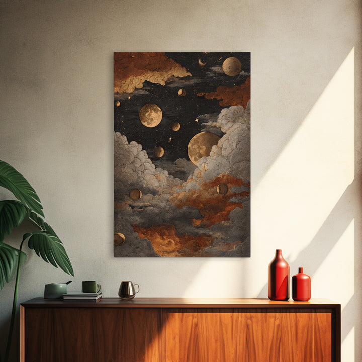 The Witch Astronomical Cabinet - Surreal Celestial Vision, Occult Wall Decor, Vertical Wall Art, Canvas Print, Halloween Home Decor
