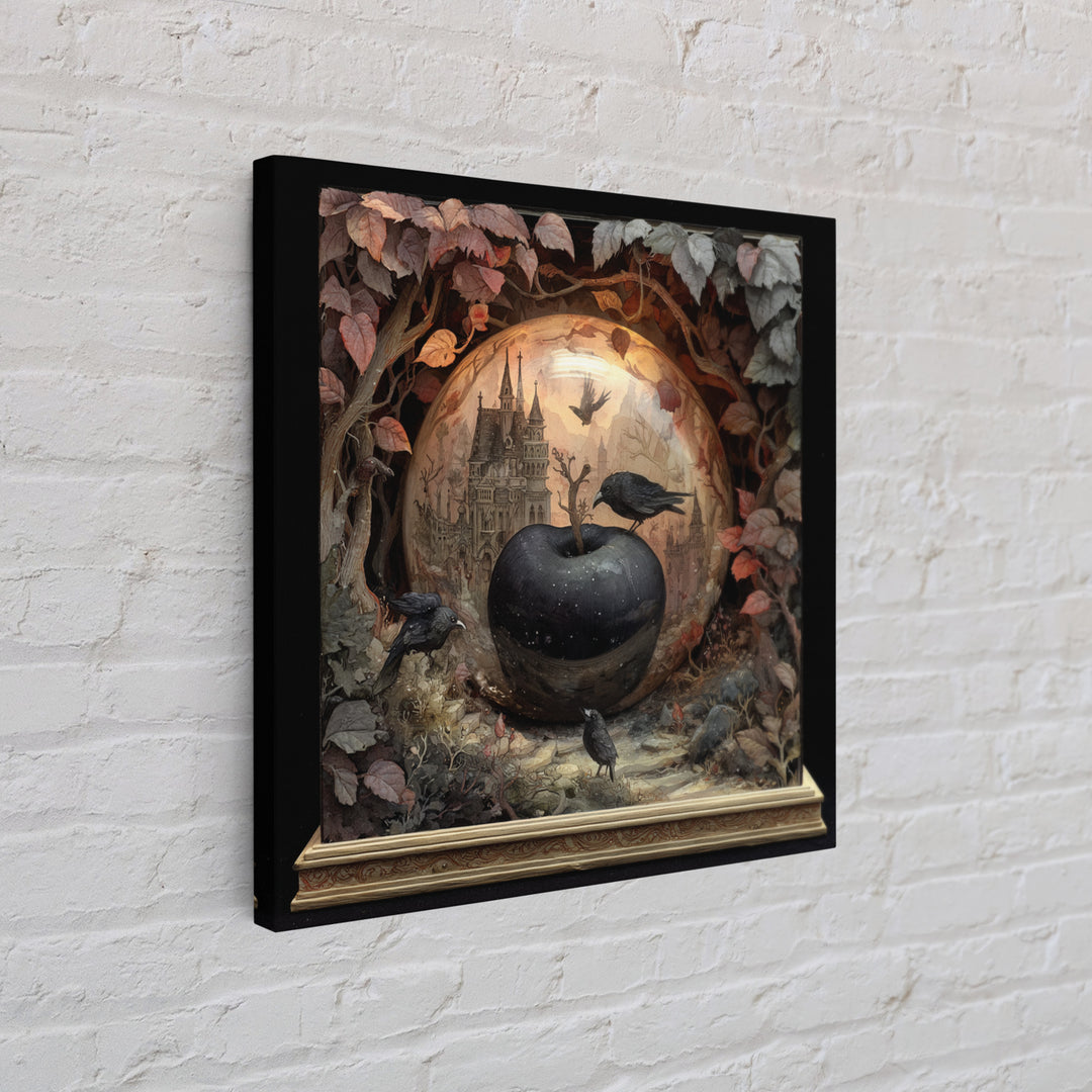The Poison Apple Reliquary - Environmental Panorama, Dark Fantasy Wall Art, Square Wall Art, Canvas Print, Halloween Home Decor
