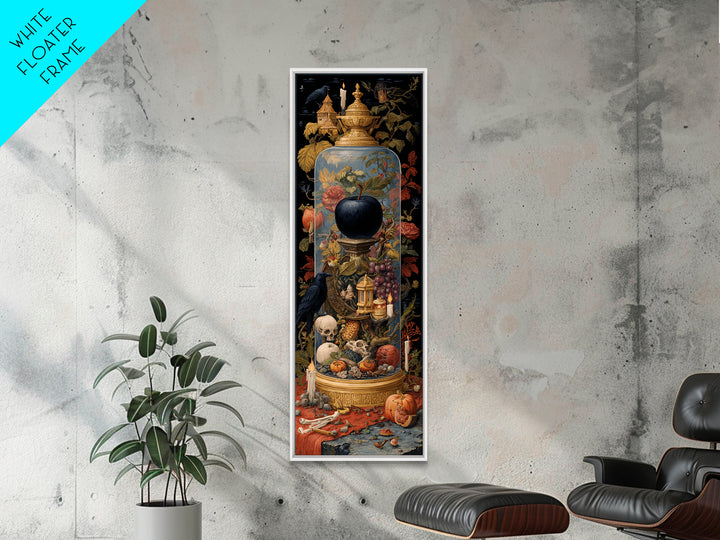 The Poison Apple Reliquary - Occult Still Life, Occult Wall Decor, Tall Narrow Wall Art, Canvas Print, Halloween Home Decor, Gothic Wall Art