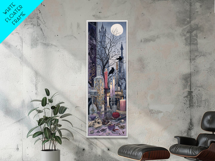The Gargoyle Rooftop Choir - Occult Still Life, Gothic Home Decor, Tall Narrow Wall Art, Canvas Print, Halloween Home Decor, Gothic Wall Art