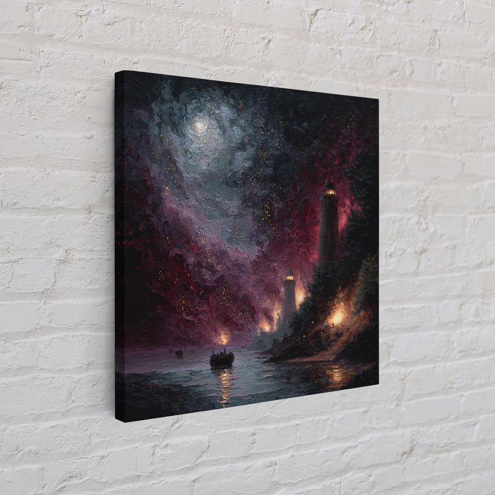 The Lantern-Bearer Of R’Lyeh, Occult Wall Decor, Square Wall Art, Framed Canvas Print, Halloween Home Decor, Gothic Wall Art