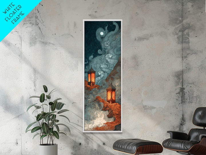 The Lantern-Bearer Of R’Lyeh, Macabre Halloween Art, Tall Narrow Wall Art, Canvas Print, Halloween Home Decor, Gothic Wall Art