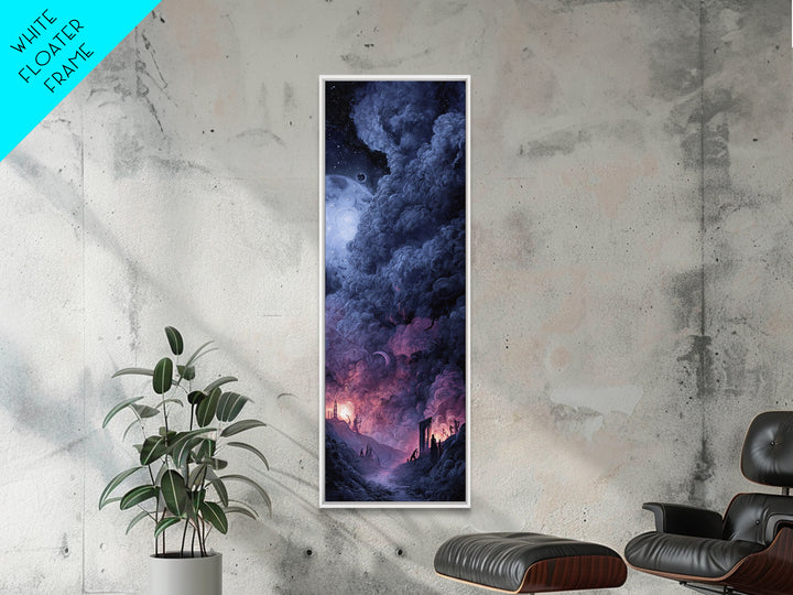 The Dreaming Priest Of The Outer Gate, Dark Fantasy Wall Art, Tall Narrow Wall Art, Framed Canvas Print, Halloween Home Decor