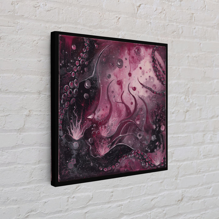 The Bride Of The Abyssal Moon, Gothic Home Decor, Square Wall Art, Framed Canvas Print, Halloween Home Decor, Gothic Wall Art