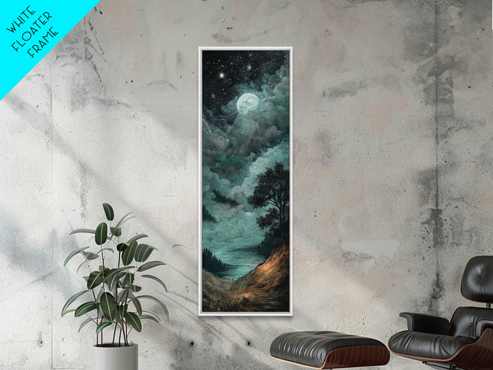 The Bride Of The Abyssal Moon, Occult Wall Decor, Tall Narrow Wall Art, Framed Canvas Print, Halloween Home Decor, Gothic Wall Art