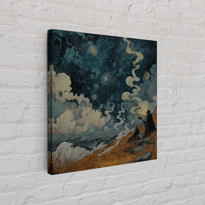 The Astronomer Of The Hollow Sky, Halloween Wall Art, Square Wall Art, Framed Canvas Print, Halloween Home Decor, Gothic Wall Art
