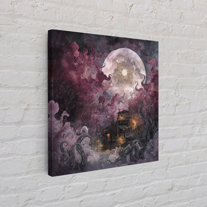 The Keeper Of The Black Reef Key, Lovecraftian Wall Art, Square Wall Art, Canvas Print, Halloween Home Decor, Gothic Wall Art