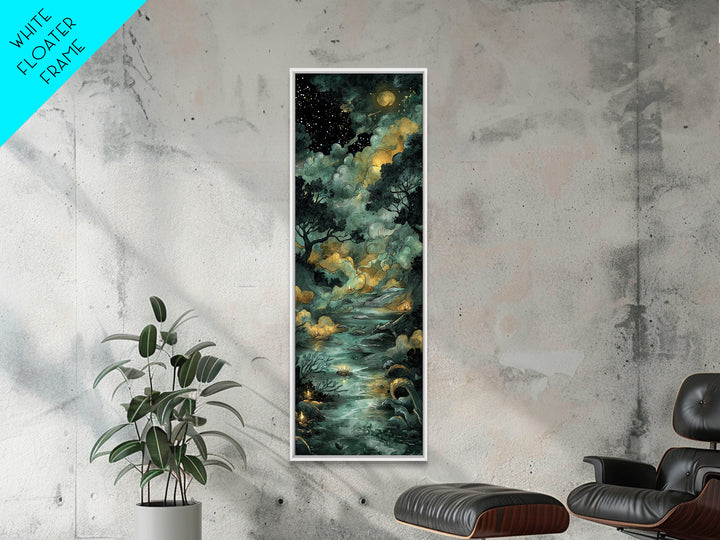 The Widow Of The Whispering Comet, Eldritch Wall Art, Tall Narrow Wall Art, Canvas Print, Halloween Home Decor, Gothic Wall Art