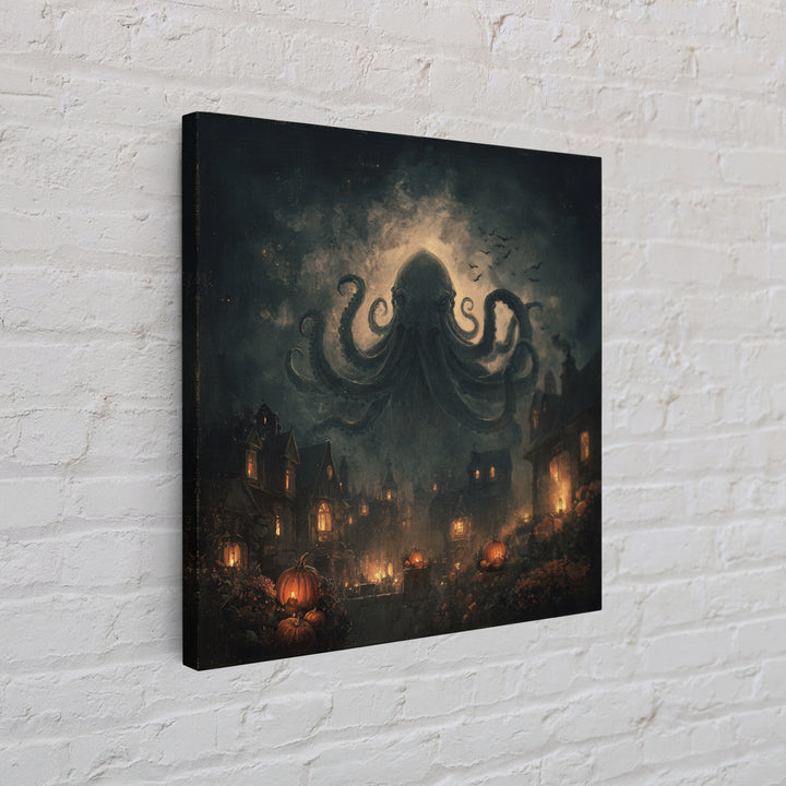 The Crown Of The Tentacled Saint, Halloween Wall Art, Square Wall Art, Framed Canvas Print, Halloween Home Decor, Gothic Wall Art