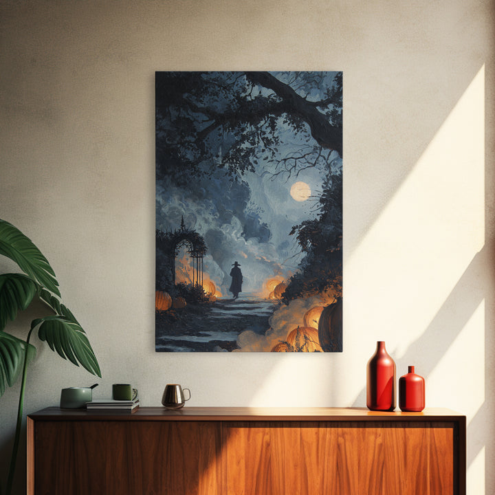 The Grave Gardener Of Yuggoth, Occult Wall Decor, Vertical Wall Art, Canvas Print, Halloween Home Decor, Gothic Wall Art, Horror Wall Art