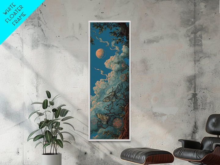 The Moth Prophet Of Kadath, Halloween Wall Art, Tall Narrow Wall Art, Canvas Print, Halloween Home Decor, Gothic Wall Art, Spooky Wall Decor