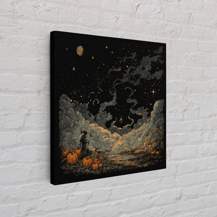 The Seamstress Of Living Nebulae, Cosmic Horror Decor, Square Wall Art, Framed Canvas Print, Halloween Home Decor, Gothic Wall Art