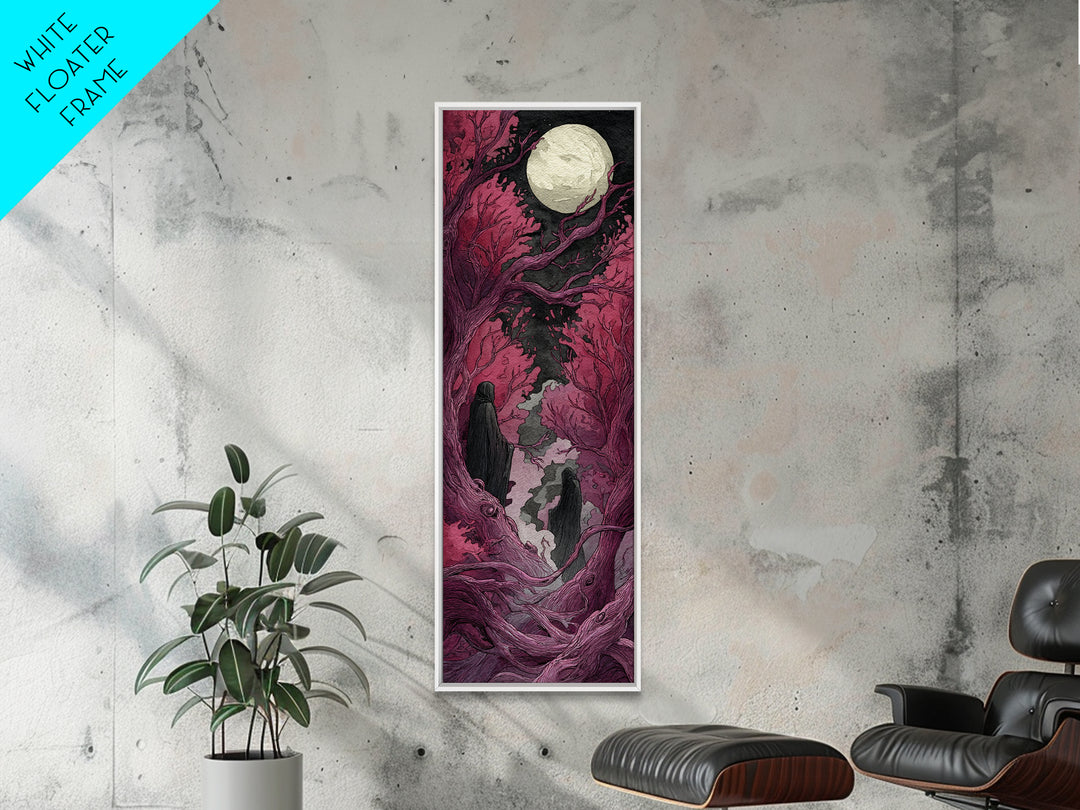 The Mask Of The Crawling God, Macabre Halloween Art, Tall Narrow Wall Art, Canvas Print, Halloween Home Decor, Gothic Wall Art