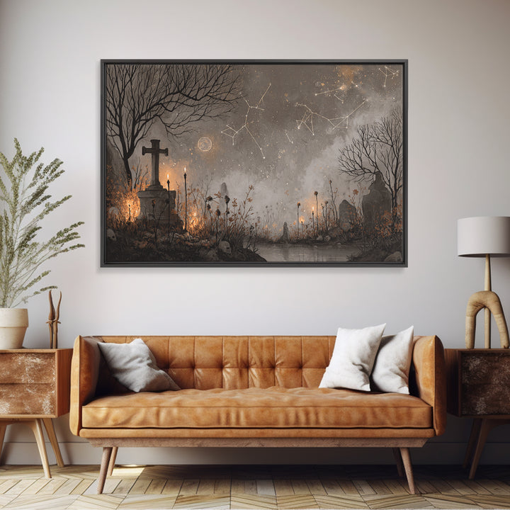 The Archivist Of Dreaming Bones, Halloween Wall Art, Landscape Wall Art, Canvas Print, Halloween Home Decor, Gothic Wall Art